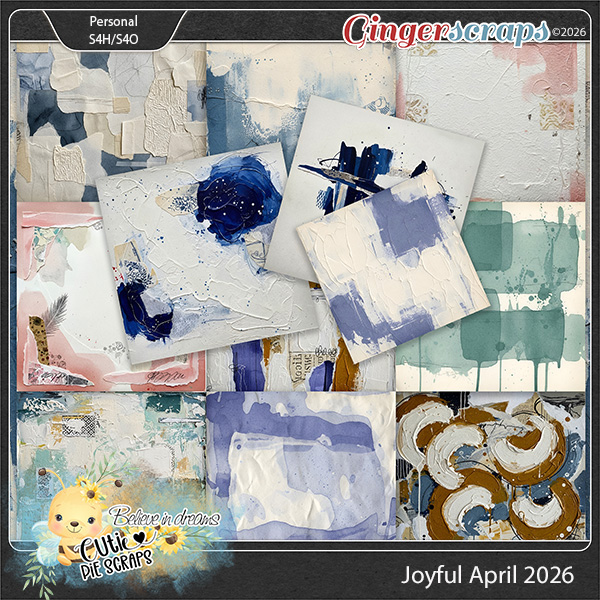 Joyful April 2026 Messy Art Papers