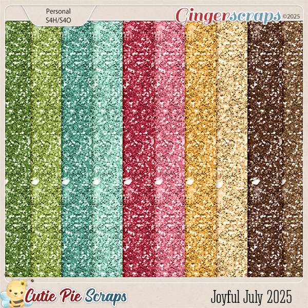 Joyful July 2025 Glitter Papers