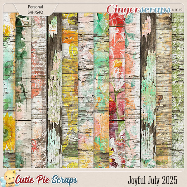 Joyful July 2025 Wood Papers