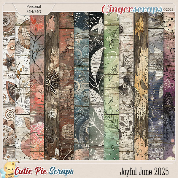 Joyful June 2025 Wood Papers