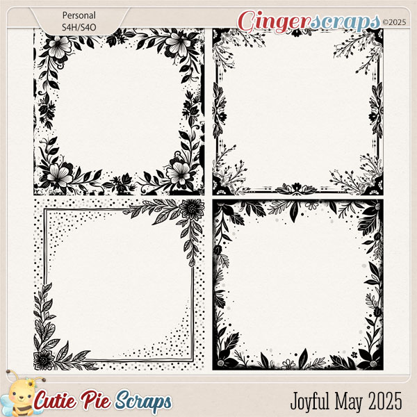 Joyful May 2025 Page Borders