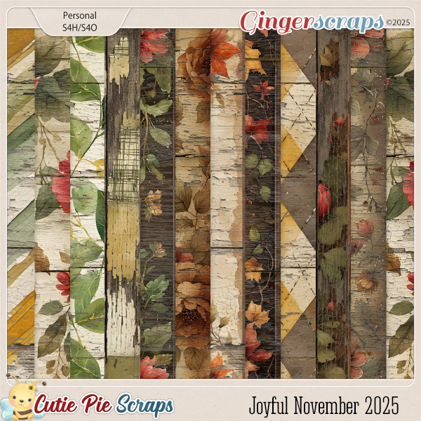 Joyful November 2025 Wood Papers