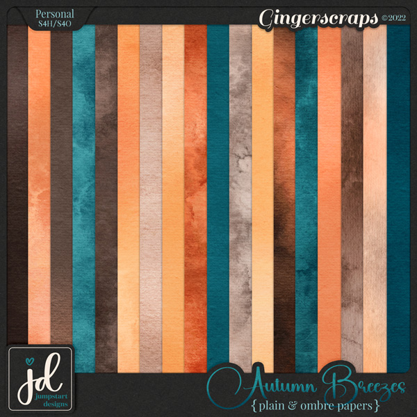 Autumn Breezes {Plain & Ombre Papers}