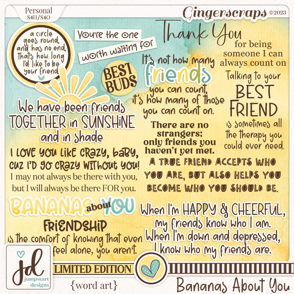 Bananas About You {Word Art} LIMITED EDITION