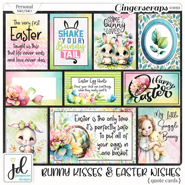 Bunny Kisses & Easter Wishes {Quote Cards}