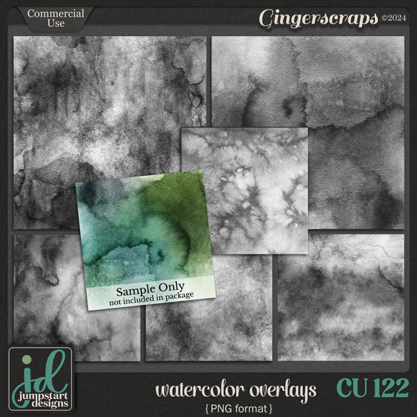 CU & PU 122 ~ Watercolor Overlays