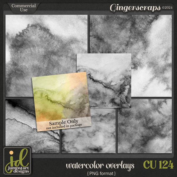 CU & PU 124 ~ Watercolor Overlays