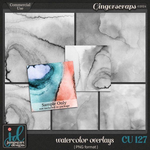 CU & PU 127 ~ Watercolor Overlays