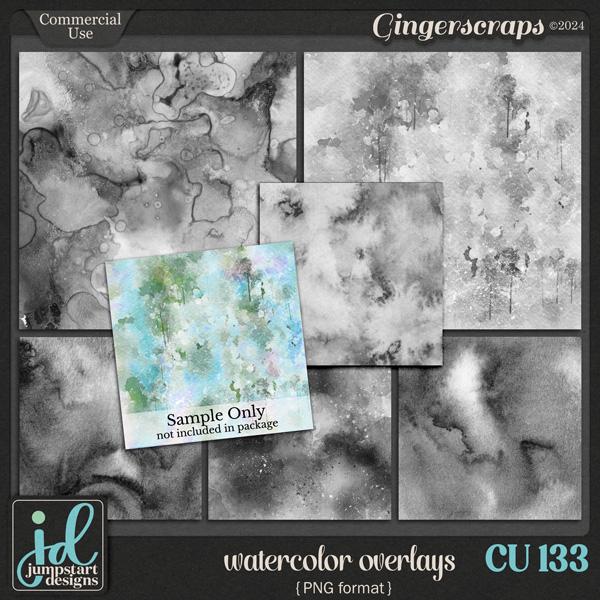 CU & PU 133 ~ Watercolor Overlays