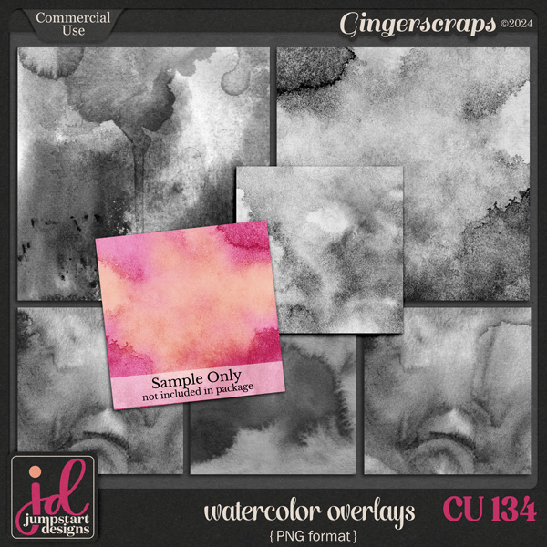 CU & PU 134 ~ Watercolor Overlays