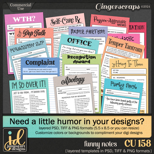 CU & PU 158 ~ Funny Notes