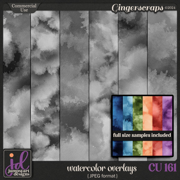 CU & PU 161 ~ Watercolor Overlays