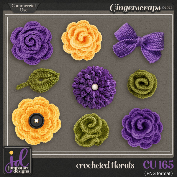 CU & PU 165 ~ Crocheted Florals