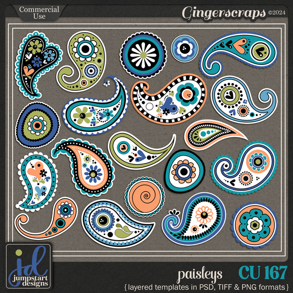 CU & PU 167 ~ Paisleys