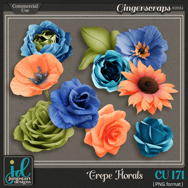 CU & PU 171 ~ Crepe Florals