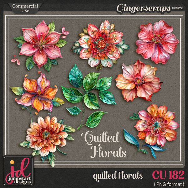 CU & PU 182 ~ Quilled Florals