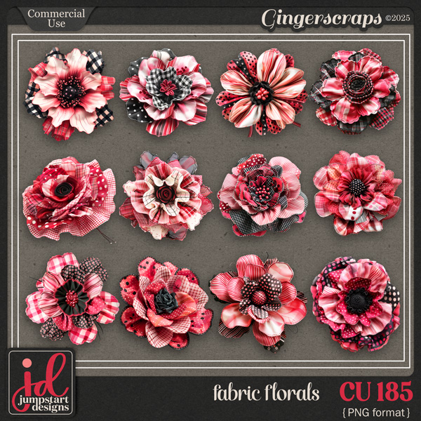 CU & PU 185 ~ Fabric Florals