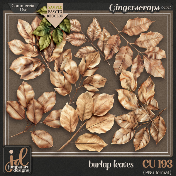 CU & PU 193 ~ Burlap Leaves