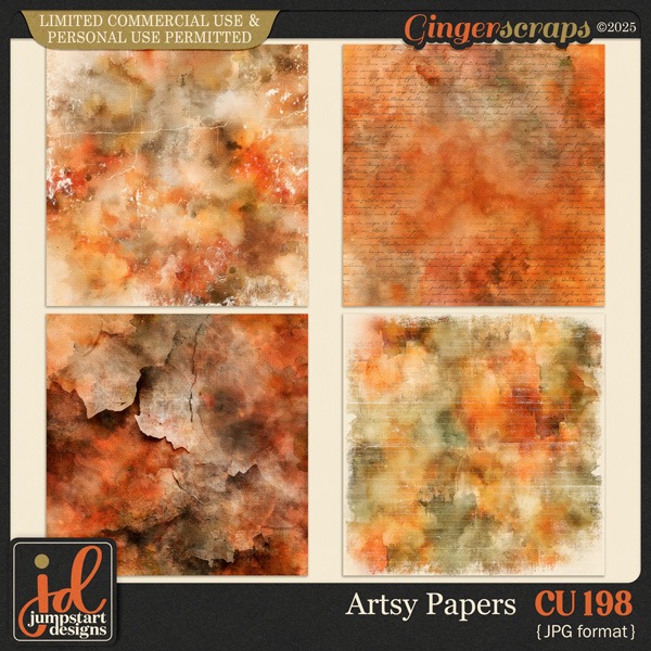 CU & PU 198 ~ Artsy Papers