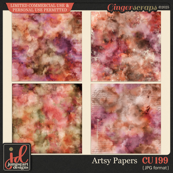 CU & PU 199 ~ Artsy Papers