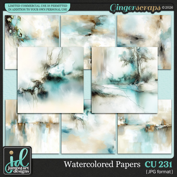 CU & PU 231 ~ Watercolored Papers