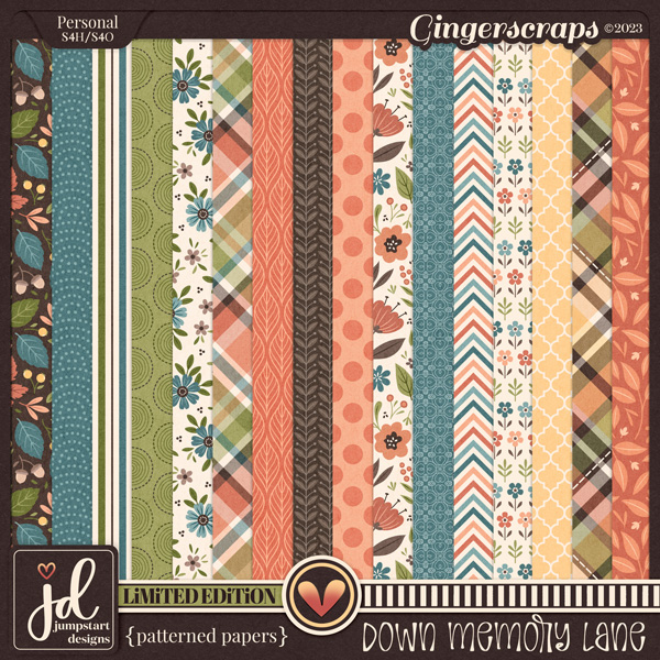 Down Memory Lane {Patterned Papers} LIMITED EDITION