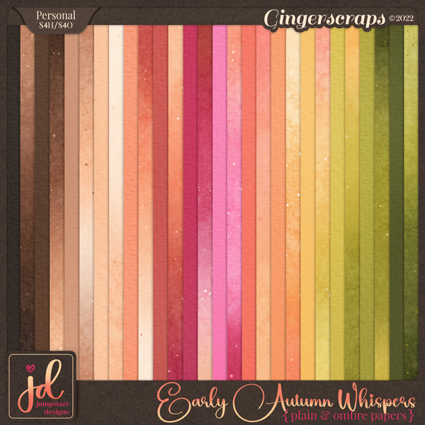 Early Autumn Whispers {Plain & Ombre Papers}