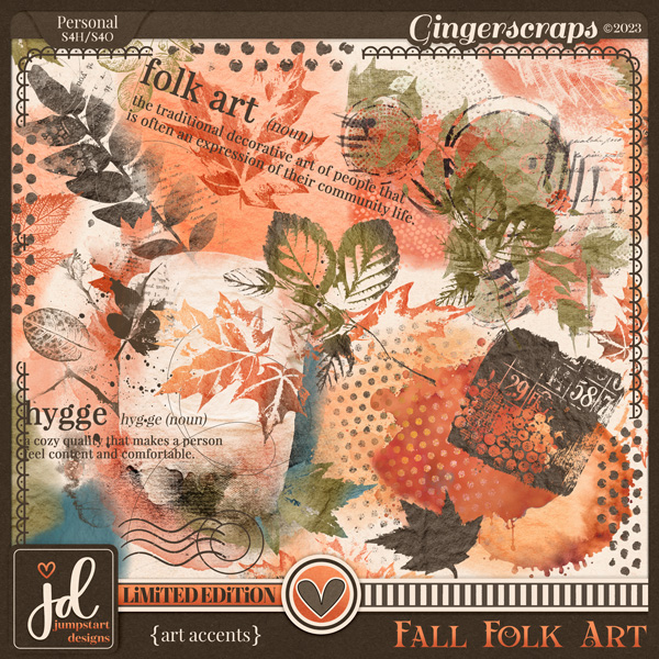 Fall Folk Art {Art Accents} LIMITED EDITION