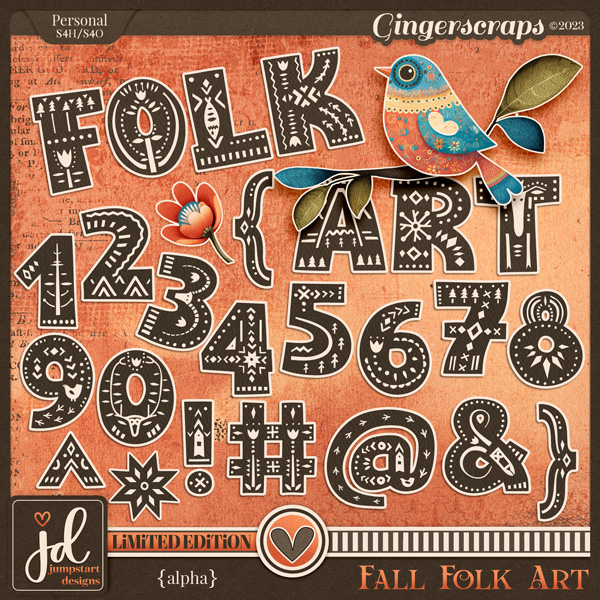 Fall Folk Art {Alpha} LIMITED EDITION