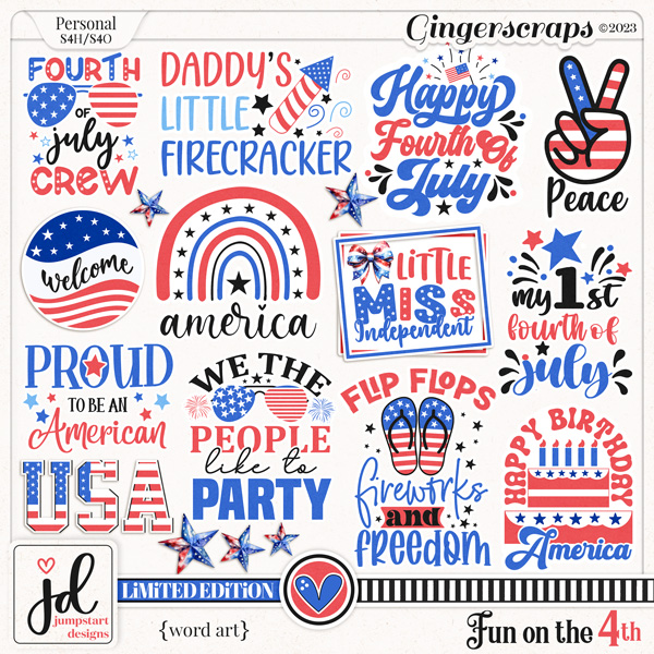 Fun on the 4th {Word Art} LIMITED EDITION
