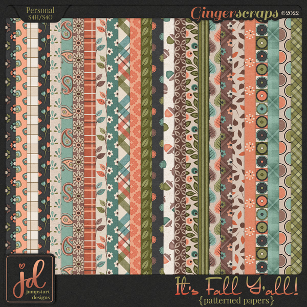 It's Fall Y'all {Patterned Papers}