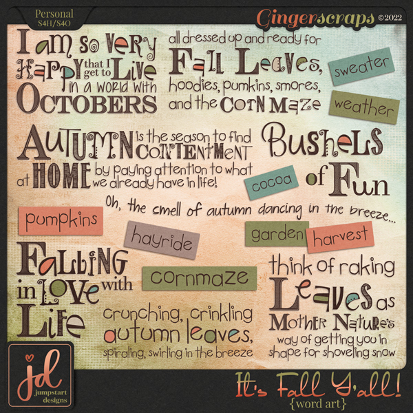 It's Fall Y'all {Word Art}