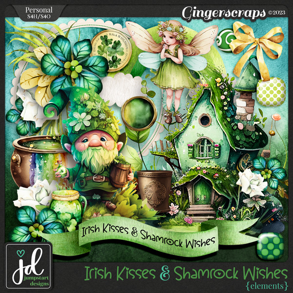 Irish Kisses & Shamrock Wishes {Elements}