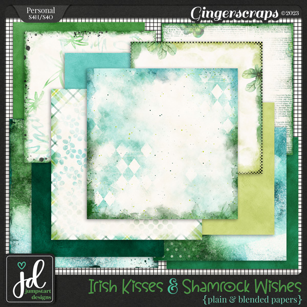 Irish Kisses & Shamrock Wishes {Plain & Blended Papers}