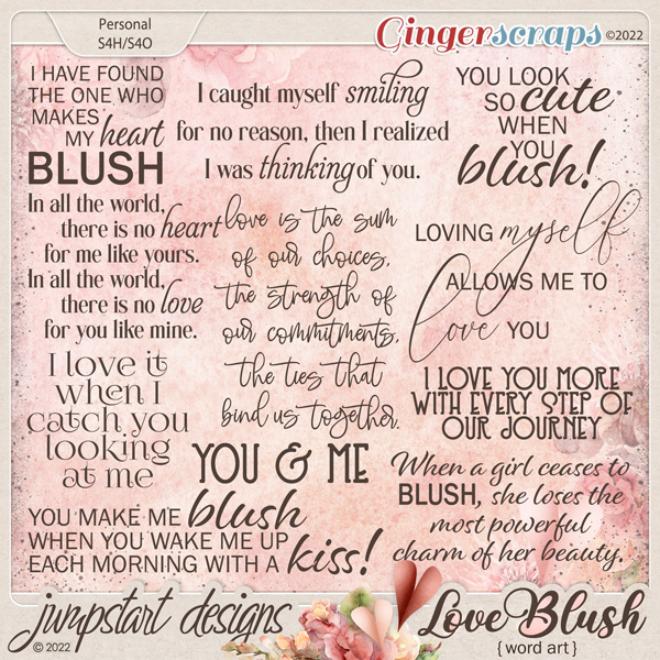 Love Blush {Word Art}