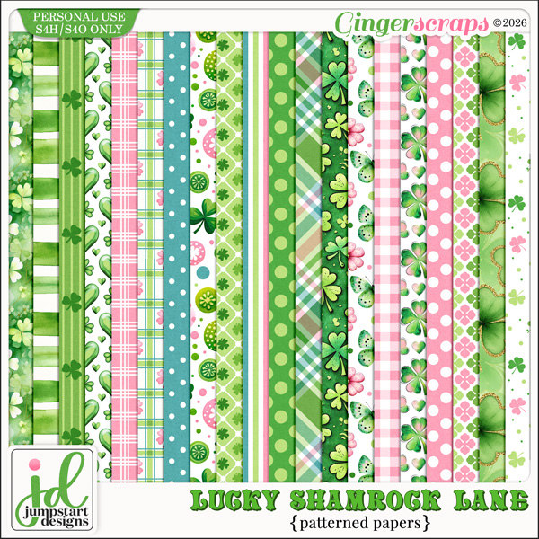 Lucky Shamrock Lane {Patterned Papers}