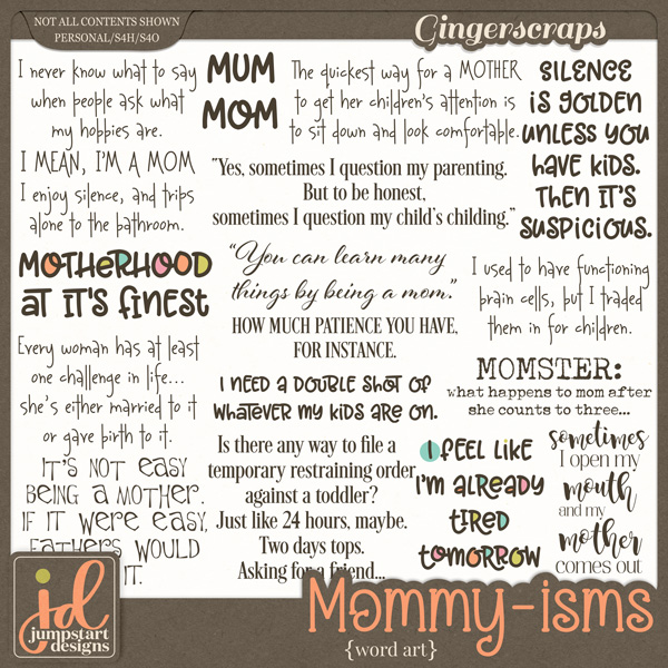 Mommy-isms {Word Art} by Jumpstart Designs