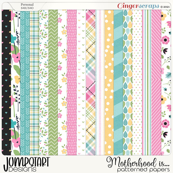 Motherhood Is... {Patterned Papers}