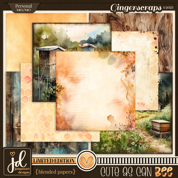 Cute As Can BEE {Blended Papers} LIMITED EDITION