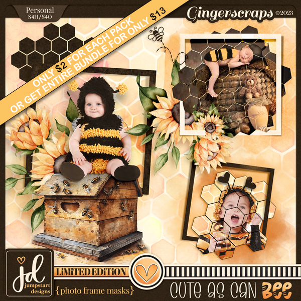 Cute As Can BEE {Photo Frame Masks} LIMITED EDITION
