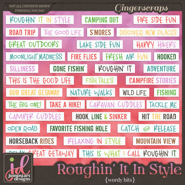 Roughin' It In Style {Wordy Bits} by Jumpstart Designs