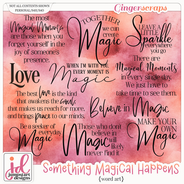 Something Magical Happens {Word Art} by Jumpstart Designs