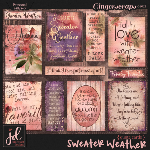 Sweater Weather {Quote Cards}