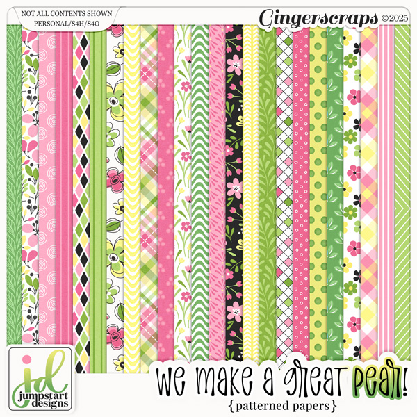 We Make a Great PEAR {Patterned Papers}