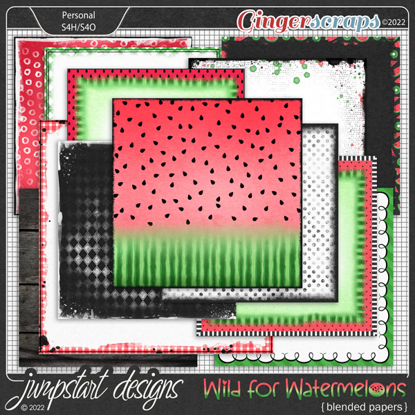 Wild for Watermelons {Blended Papers}