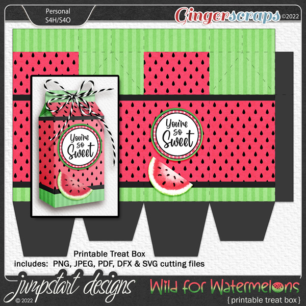 Wild for Watermelons {Printable Treat Box}