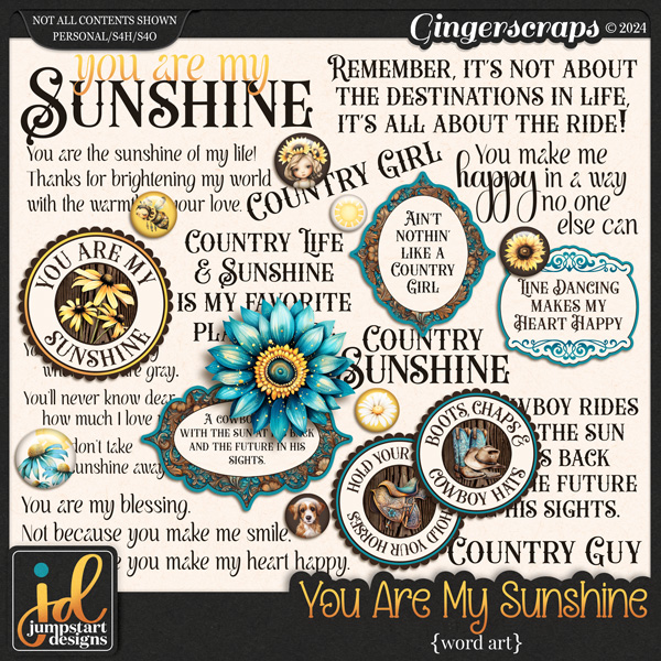 You Are My Sunshine {Word Art}