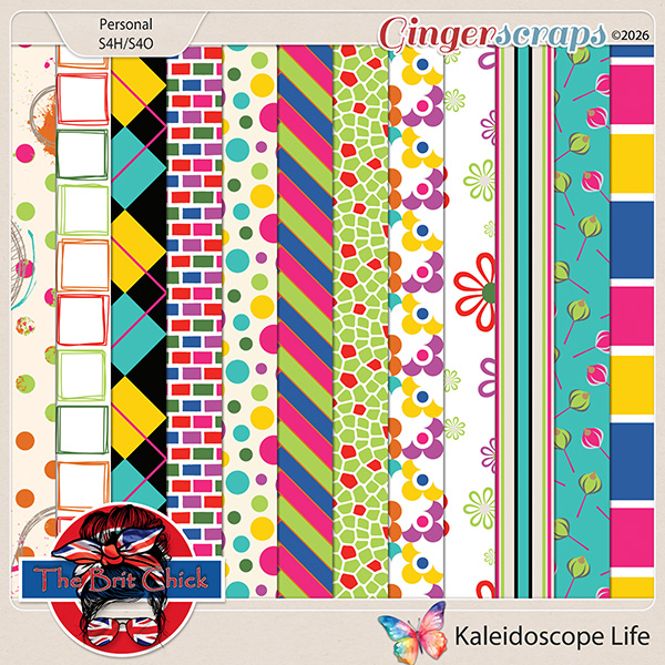 Kaleidoscope Patterned Papers By The Brit Chick