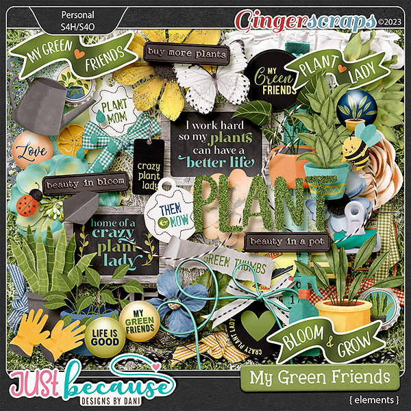 My Green Friends Elements by JB Studio