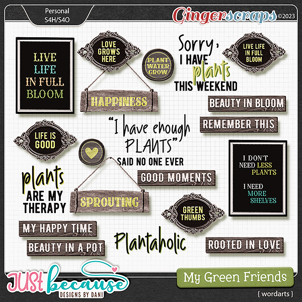 My Green Friends Wordarts by JB Studio